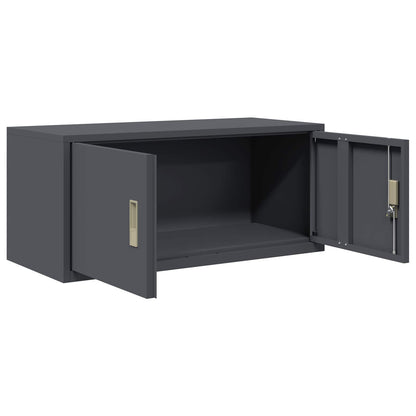 Armadio da Ufficio Antracite 90 x 40 x 40 cm in Acciaio