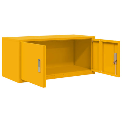 Armadio Giallo senape 90 x 40 x 40 cm Acciaio
