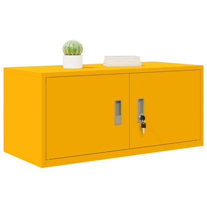 Armadio Giallo senape 90 x 40 x 40 cm Acciaio