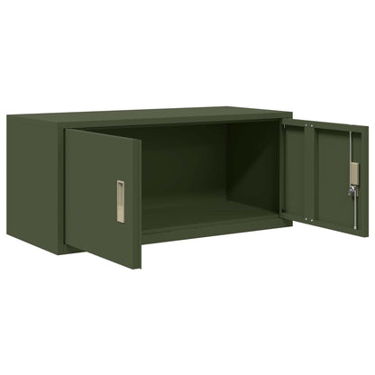 Armadio Verde oliva 90 x 40 x 40 cm Acciaio