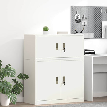 Armadio Bianco 90 x 40 x 40 cm Acciaio