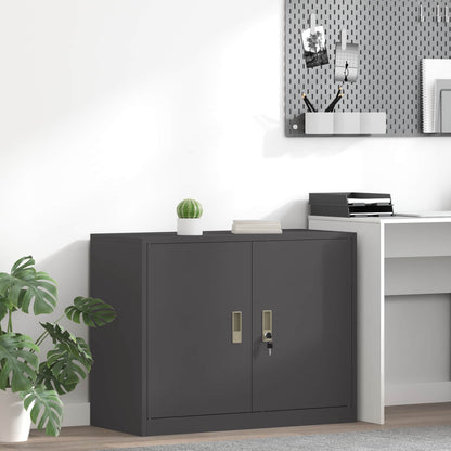 Armadio Nero 90 x 40 x 70 cm Acciaio
