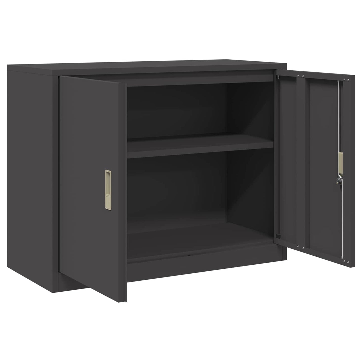 Armadio Nero 90 x 40 x 70 cm Acciaio