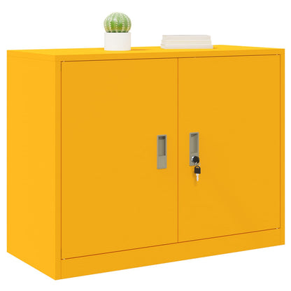 Armadio Giallo senape 90 x 40 x 70 cm Acciaio