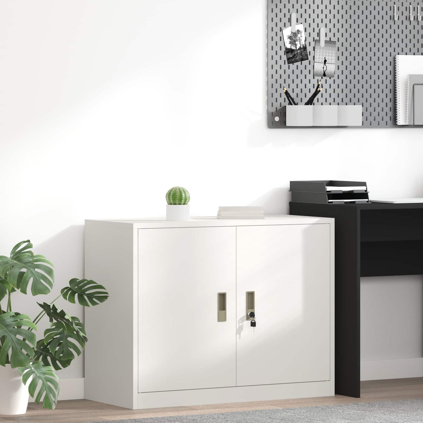 Armadio Bianco 90 x 40 x 70 cm Acciaio