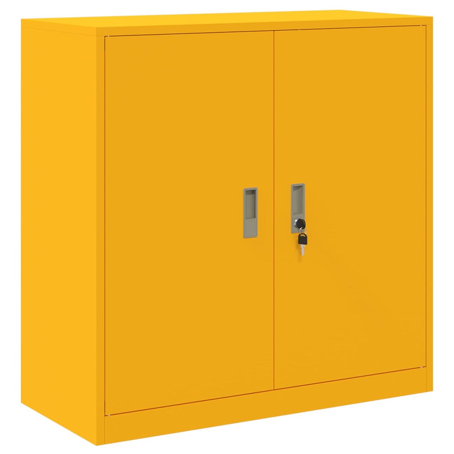 Armadio Giallo senape 90 x 40 x 90 cm Acciaio