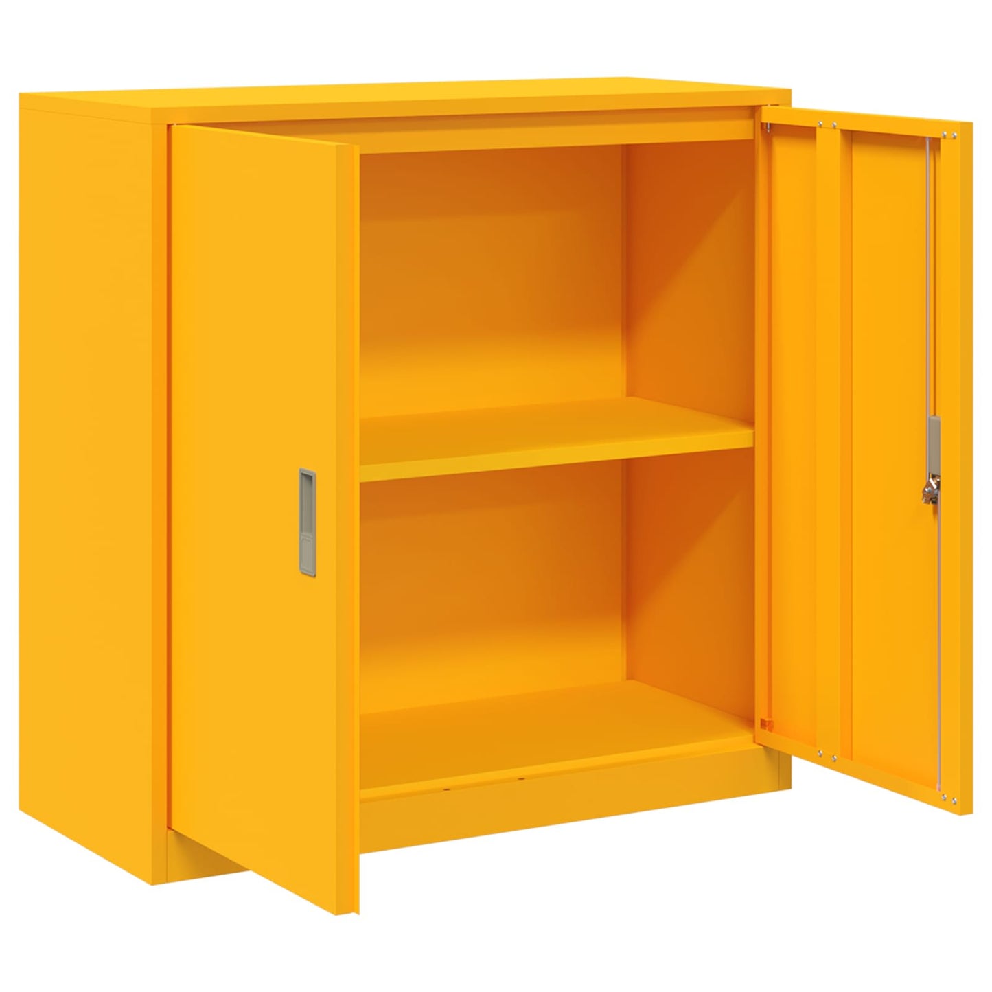 Armadio Giallo senape 90 x 40 x 90 cm Acciaio