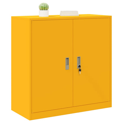 Armadio Giallo senape 90 x 40 x 90 cm Acciaio