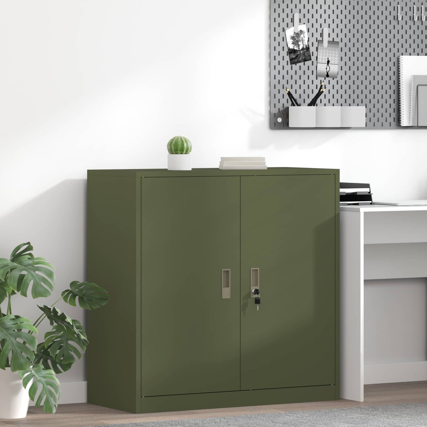 Armadio Verde oliva 90 x 40 x 90 cm Acciaio