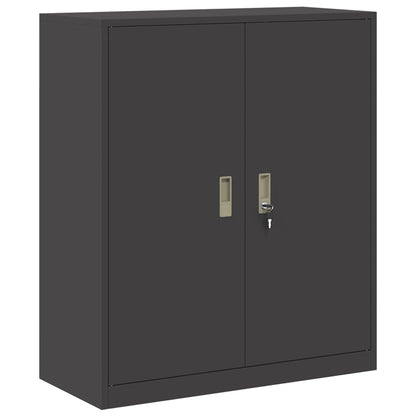 Armadio Nero 90 x 40 x 105 cm Acciaio