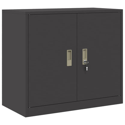 Armadio Nero 80 x 40 x 70 cm Acciaio