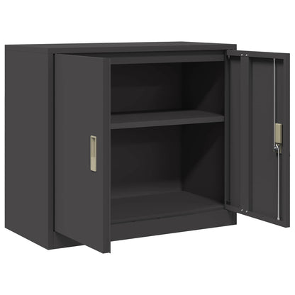 Armadio Nero 80 x 40 x 70 cm Acciaio