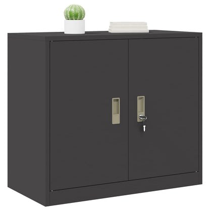 Armadio Nero 80 x 40 x 70 cm Acciaio