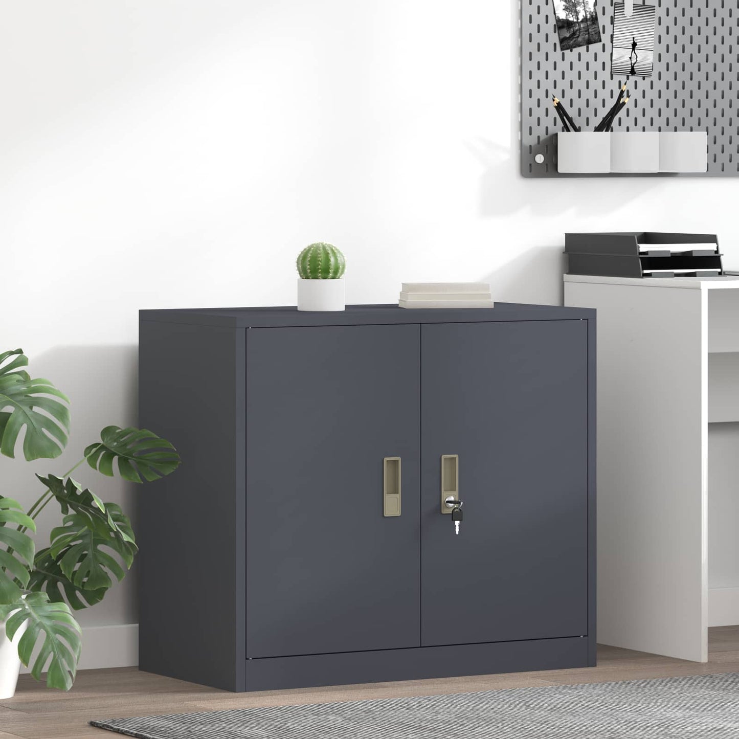 Armadio Antracite 80 x 40 x 70 cm Acciaio