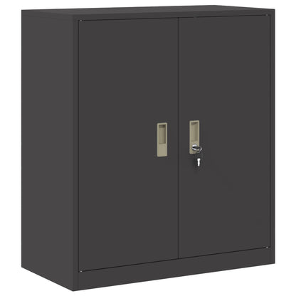 Armadio Nero 80 x 40 x 90 cm Acciaio