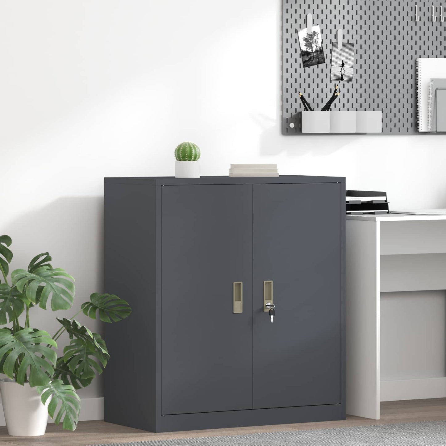Armadio Antracite 80 x 40 x 90 cm Acciaio