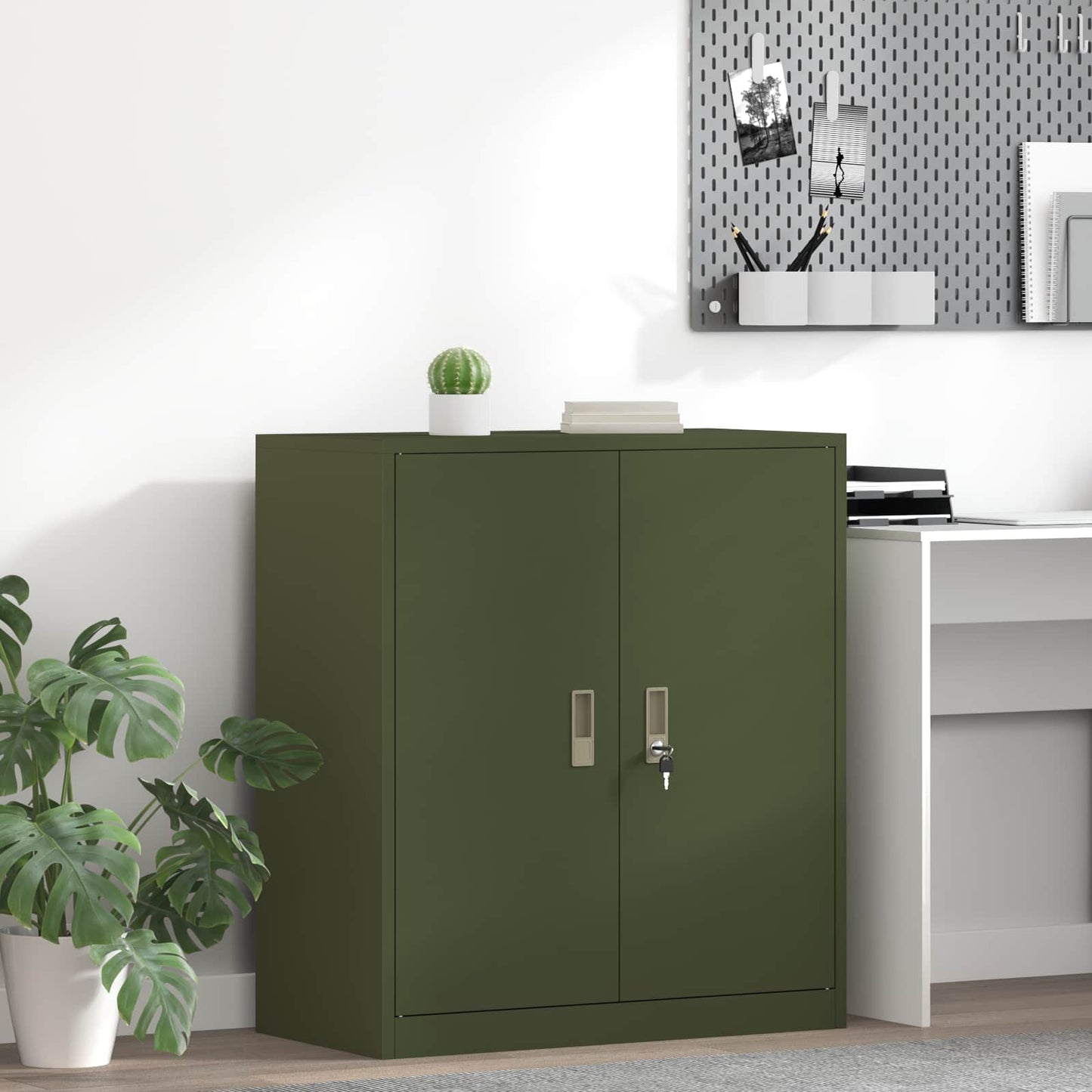 Armadio Verde oliva 80 x 40 x 90 cm Acciaio