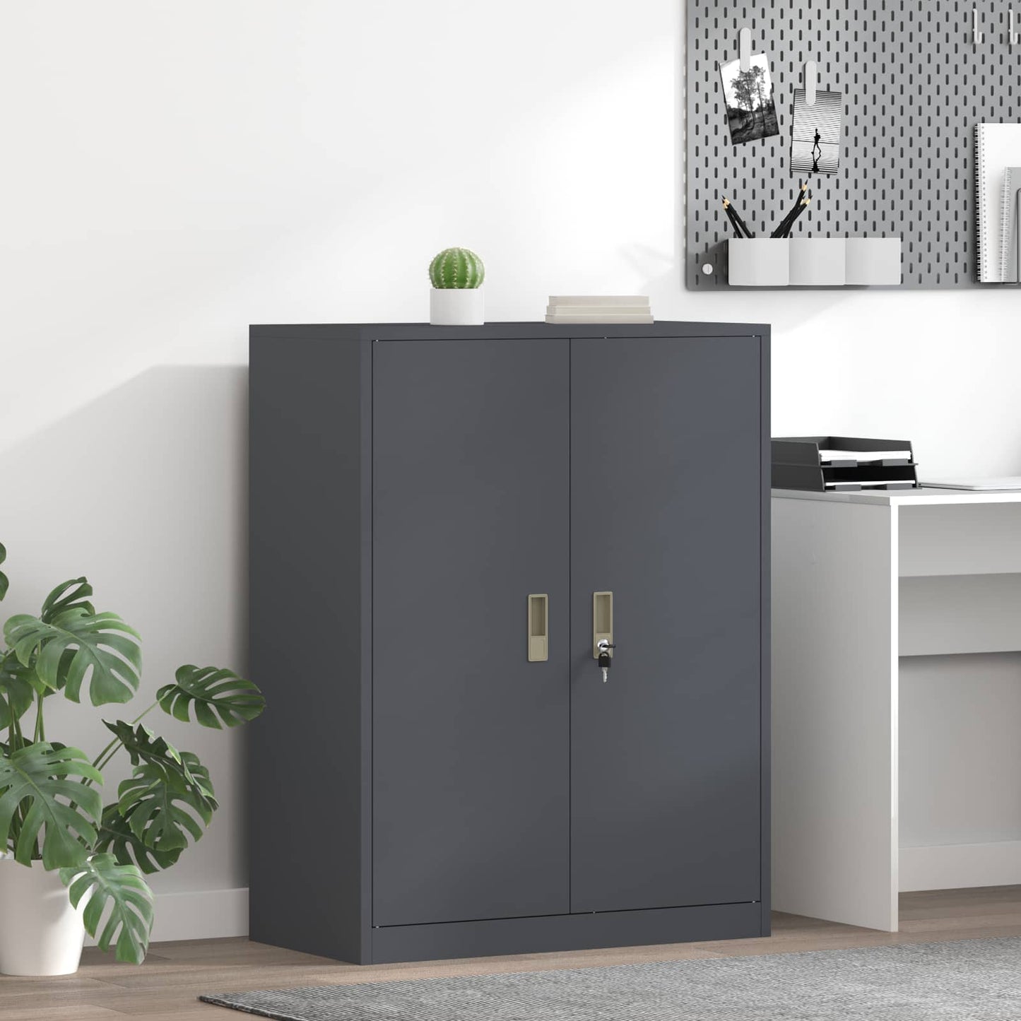 Armadio Antracite 80 x 40 x 105 cm Acciaio