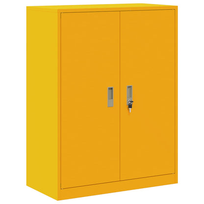 Armadio Giallo senape 80 x 40 x 105 cm Acciaio