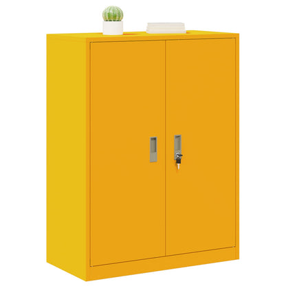 Armadio Giallo senape 80 x 40 x 105 cm Acciaio