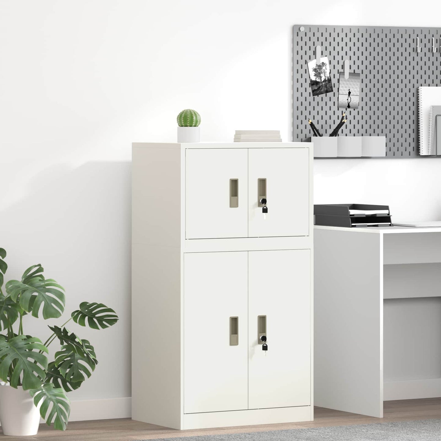 Armadio Bianco 60 x 40 x 40 cm Acciaio
