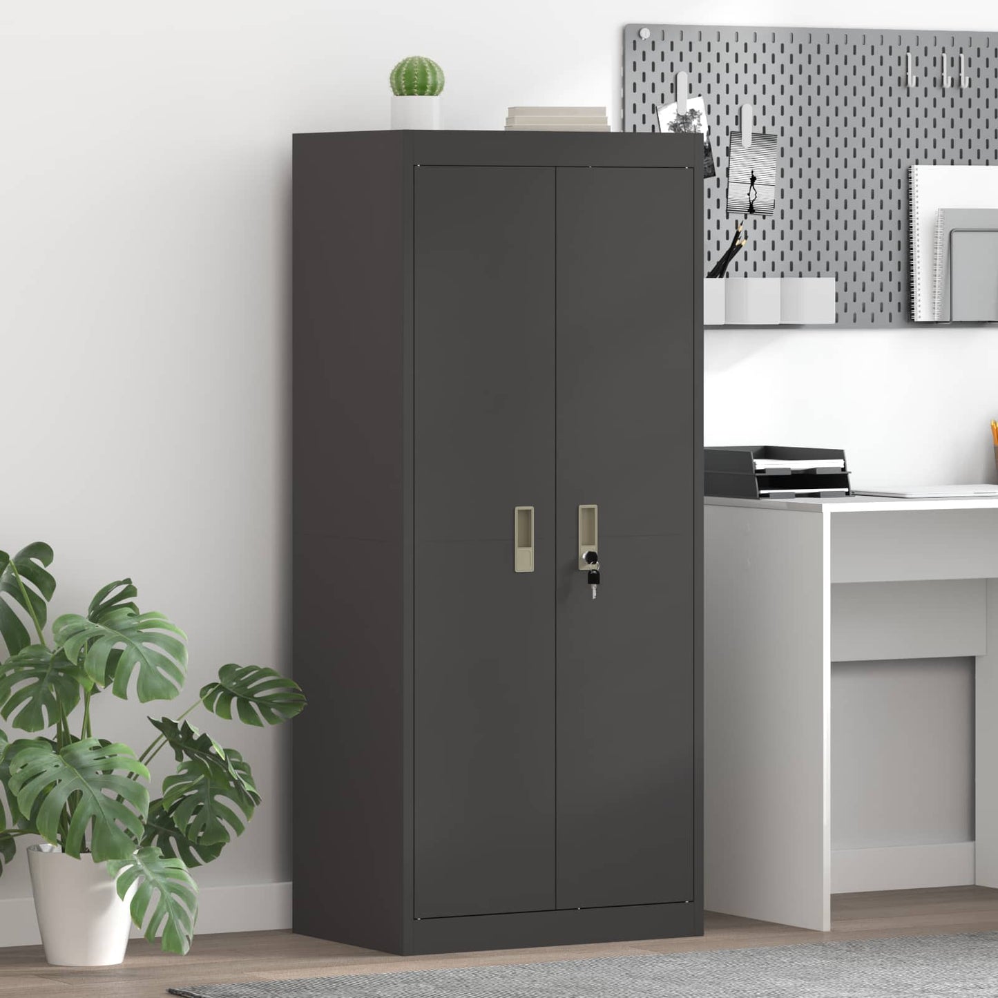Armadio Nero 60 x 40 x 140 cm Acciaio