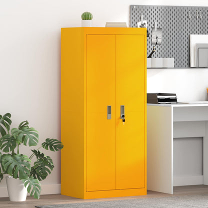 Armadio Giallo senape 60 x 40 x 140 cm Acciaio
