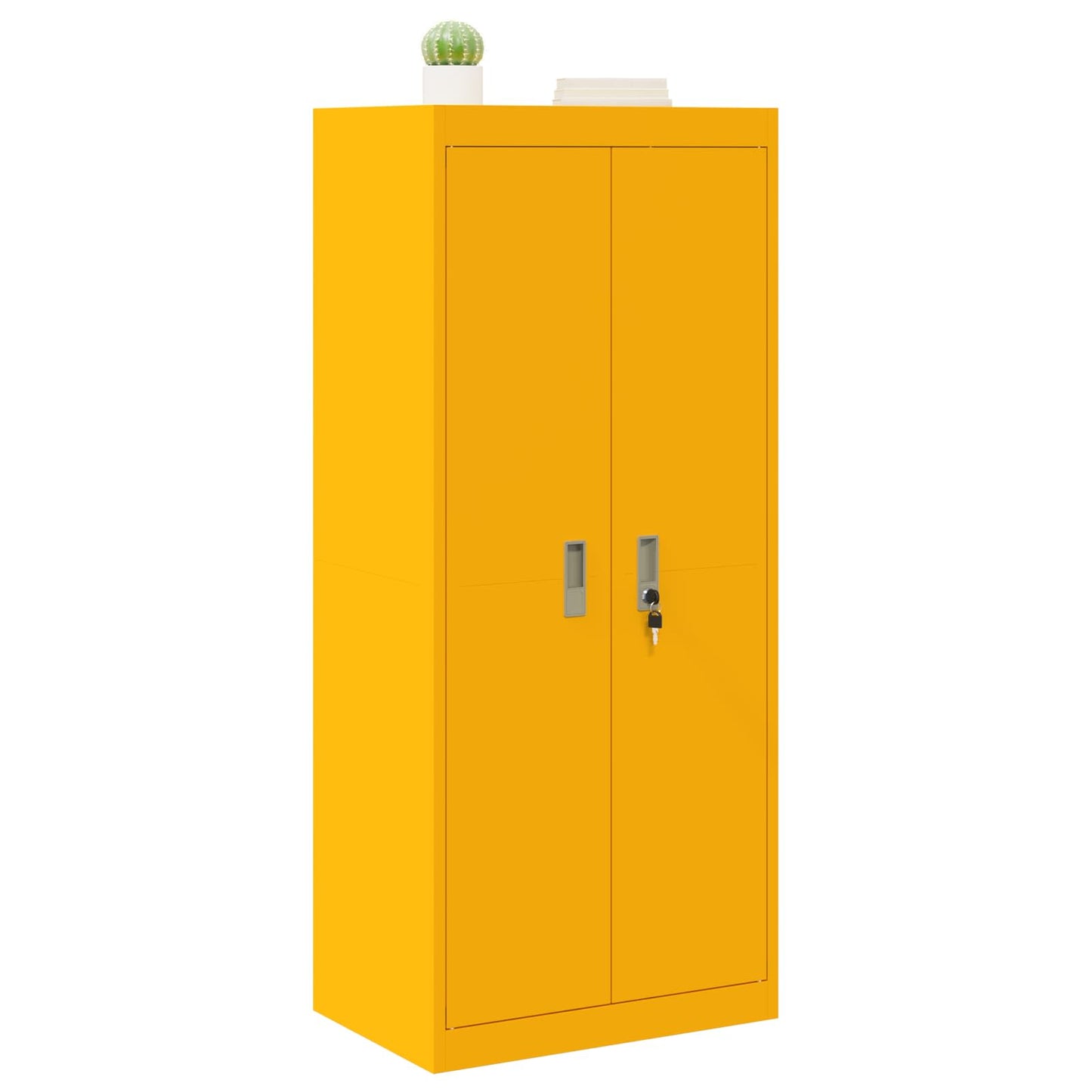 Armadio Giallo senape 60 x 40 x 140 cm Acciaio