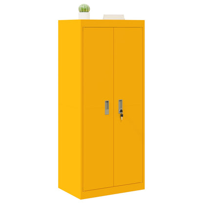 Armadio Giallo senape 60 x 40 x 140 cm Acciaio
