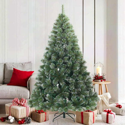 Albero di Natale Artificiale Snodato Foderato di Neve Verde