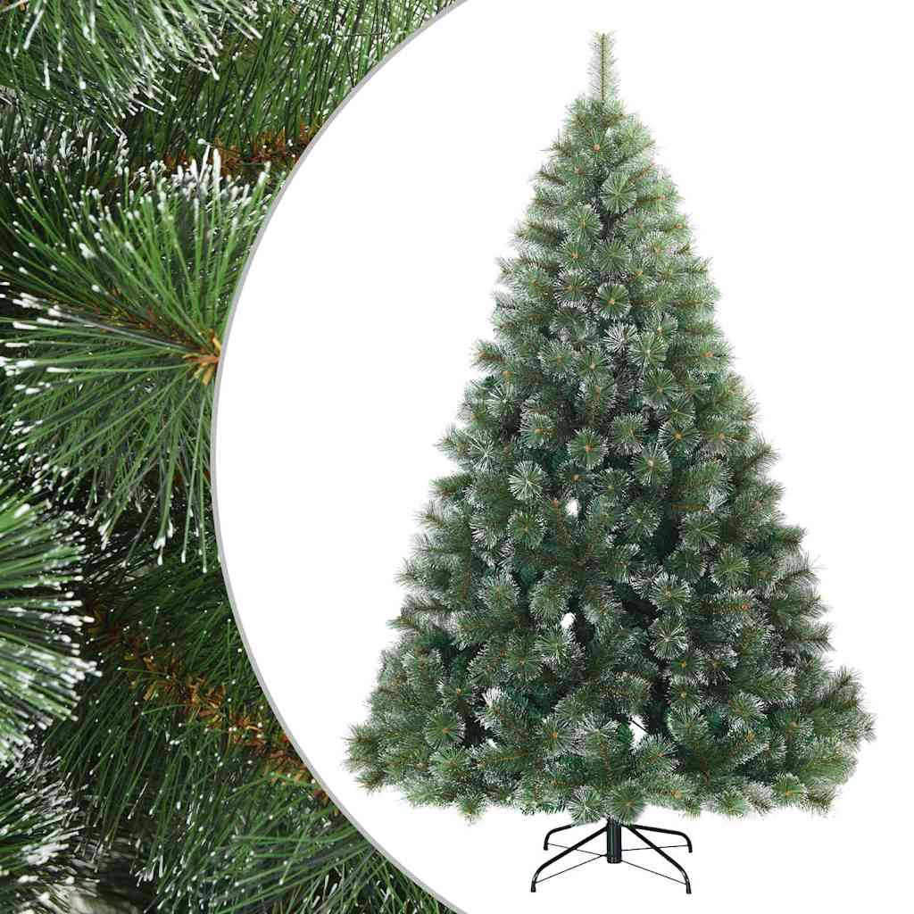 Albero di Natale Artificiale Snodato Foderato di Neve Verde