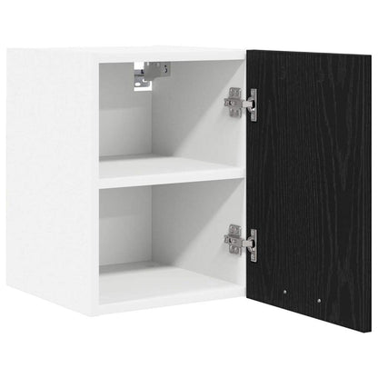Armadio pensile con porta Rovere Nero e Bianco 30 x 31 x 40 cm