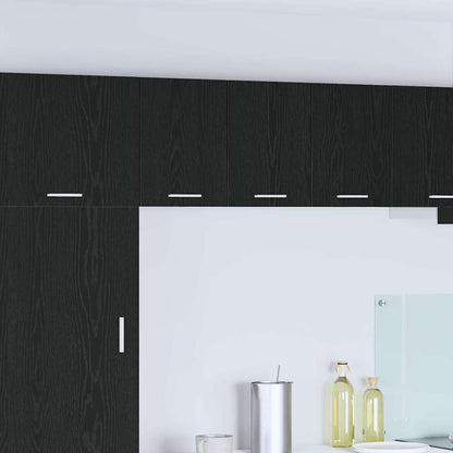 Armadio pensile 2 pcs Rovere Nero e Bianco 30 x 31 x 40 cm