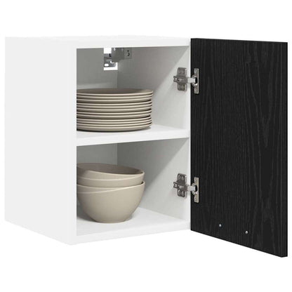 Armadio pensile 2 pcs Rovere Nero e Bianco 30 x 31 x 40 cm