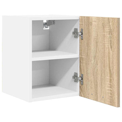 Armadio pensile con porta Riga 2 pcs Quercia Sonoma e Bianca