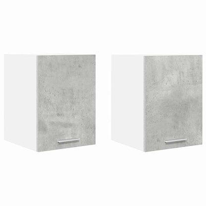 Armadio pensile 2 pcs Grigio Cemento e Bianco 30 x 31 x 40 cm