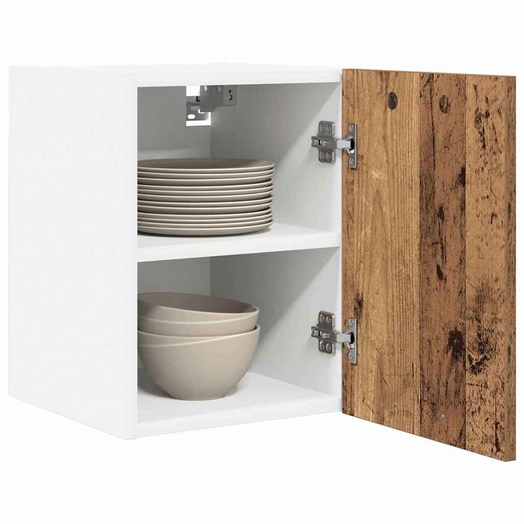 Armadio pensile 2 pcs Legno Antico e Bianco 30 x 31 x 40 cm