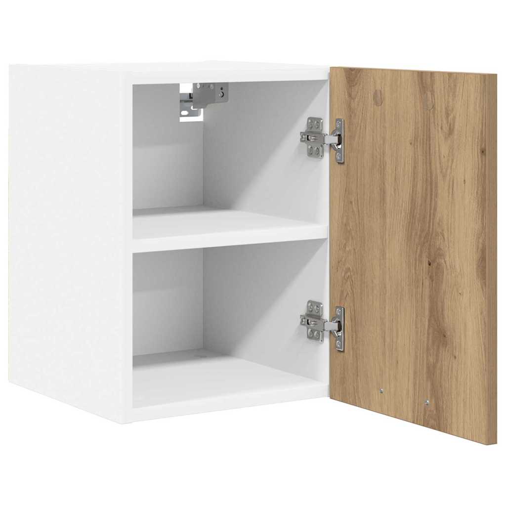 Armadio pensile Rovere Artigiano e Bianco 30 x 31 x 40 cm