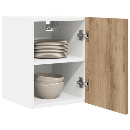 Armadio pensile 2 pcs Rovere Artigiano e Bianco 30 x 31 x 40 cm