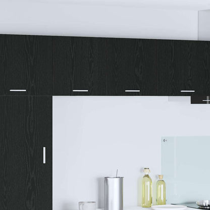 Armadio pensile con porta Rovere Nero e Bianco 40 x 31 x 40 cm