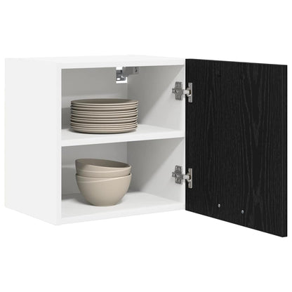 Armadio pensile con porta Rovere Nero e Bianco 40 x 31 x 40 cm