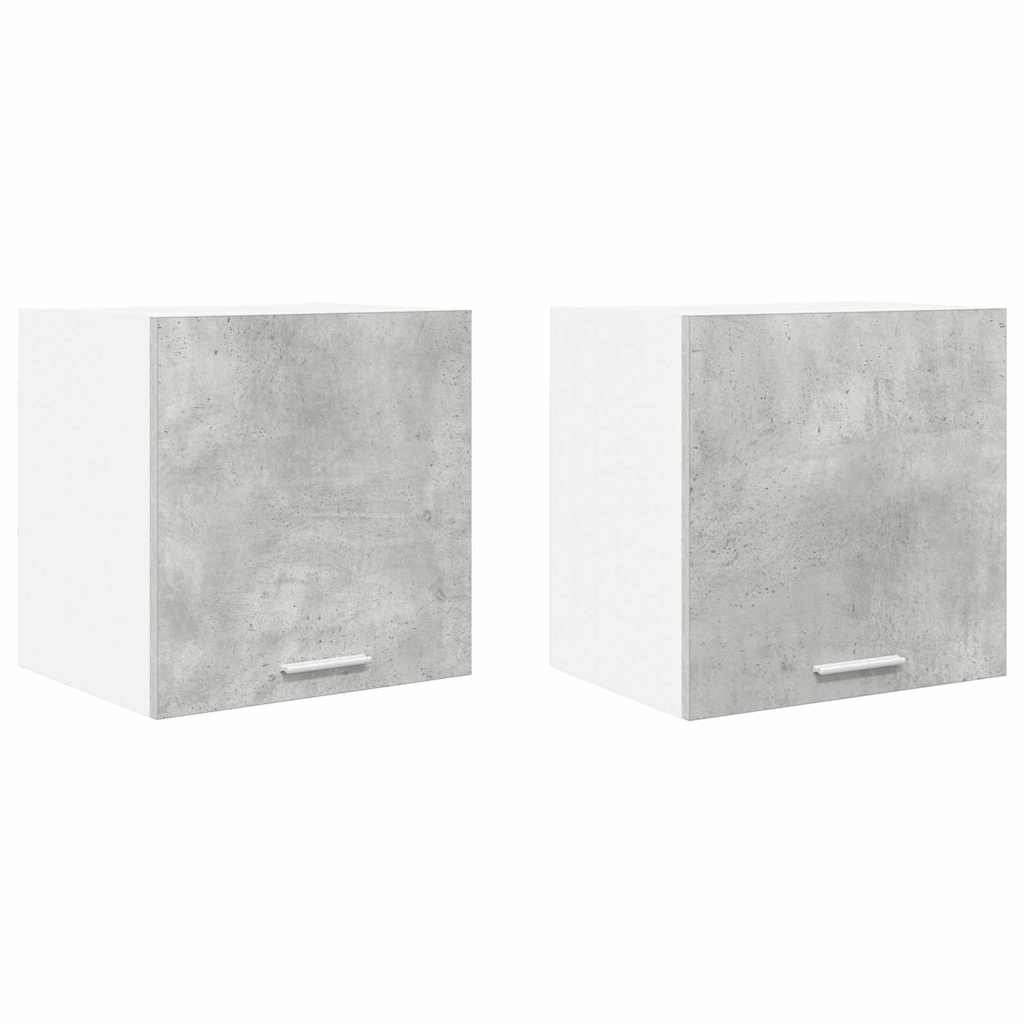 Armadio pensile 2 pcs Grigio Cemento e Bianco 40 x 31 x 40 cm