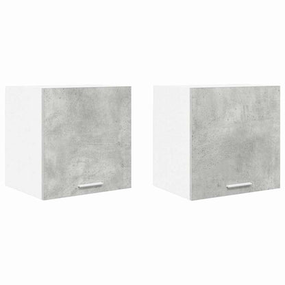 Armadio pensile 2 pcs Grigio Cemento e Bianco 40 x 31 x 40 cm