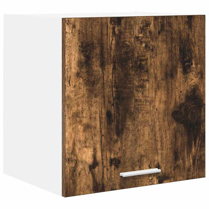 Armadio pensile con porta 2 pcs Rovere Affumicato e Bianco