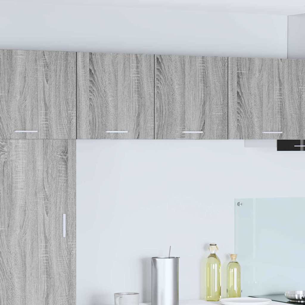 Armadio pensile 2 pcs Grigio Sonoma e Bianco 40 x 31 x 40 cm