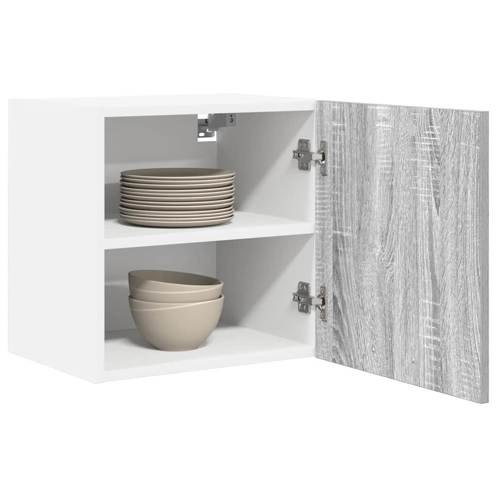 Armadio pensile 2 pcs Grigio Sonoma e Bianco 40 x 31 x 40 cm