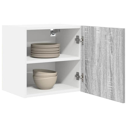 Armadio pensile 2 pcs Grigio Sonoma e Bianco 40 x 31 x 40 cm