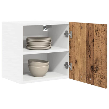 Armadio pensile 2 pcs Legno Antico e Bianco 40 x 31 x 40 cm