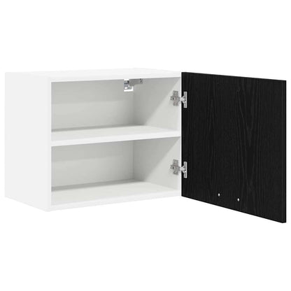 Armadio pensile con porta Rovere Nero e Bianco 50 x 31 x 40 cm