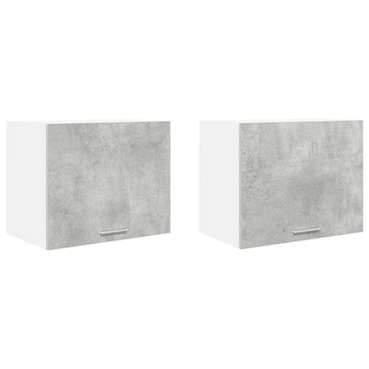 Armadio pensile 2 pcs Grigio Cemento e Bianco 50 x 31 x 40 cm